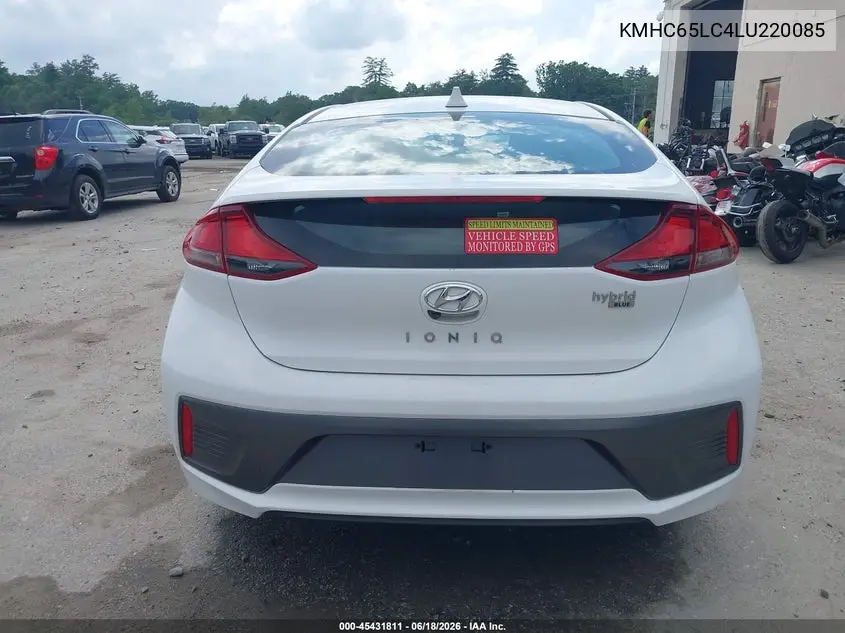 2020 Hyundai Ioniq Hybrid Blue VIN: KMHC65LC4LU220085 Lot: 45431811