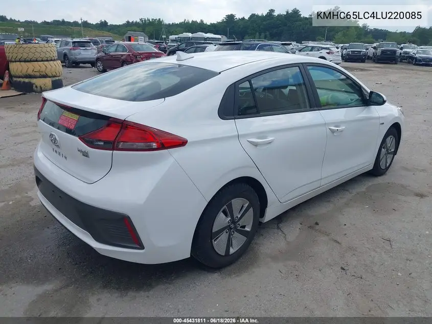 2020 Hyundai Ioniq Hybrid Blue VIN: KMHC65LC4LU220085 Lot: 45431811