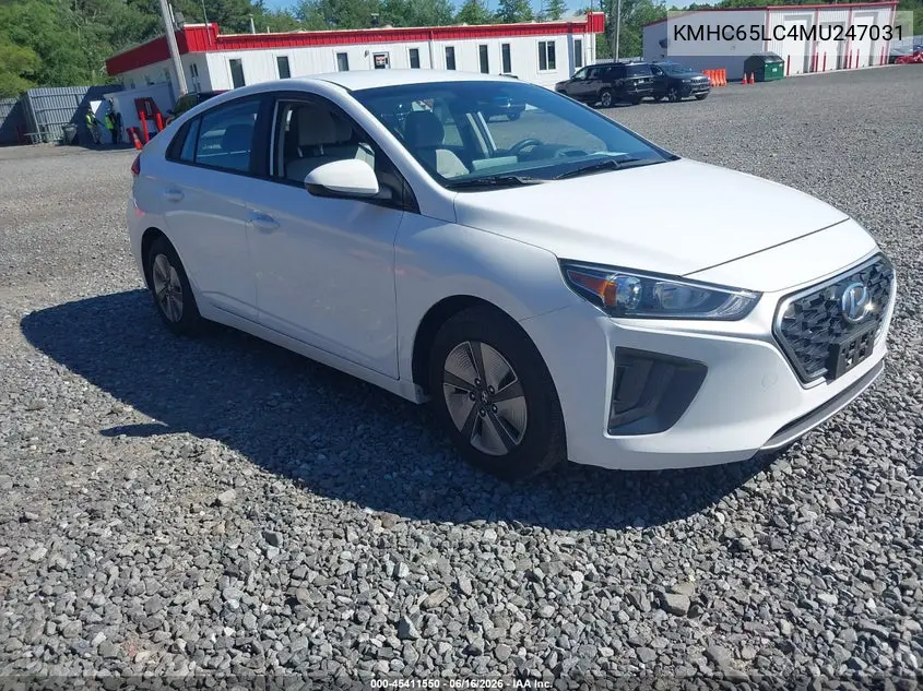 2021 Hyundai Ioniq Hybrid Blue VIN: KMHC65LC4MU247031 Lot: 45411550