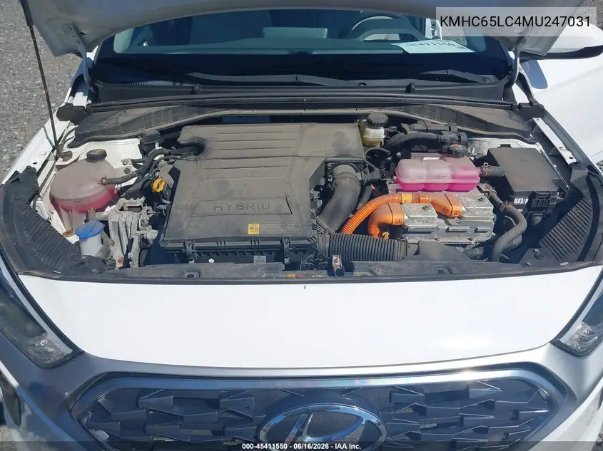 2021 Hyundai Ioniq Hybrid Blue VIN: KMHC65LC4MU247031 Lot: 45411550