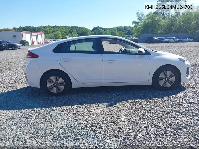 2021 Hyundai Ioniq Hybrid Blue VIN: KMHC65LC4MU247031 Lot: 45411550