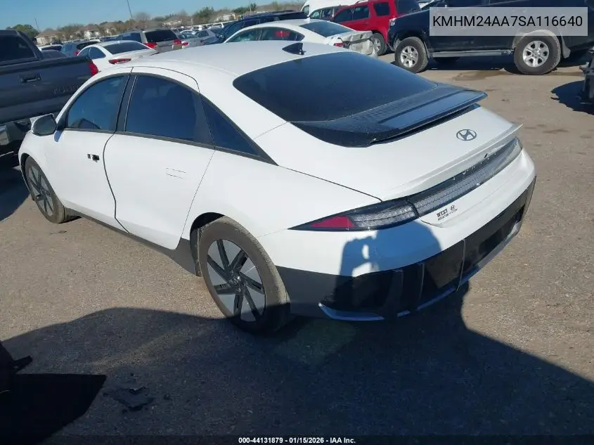 2025 Hyundai Ioniq 6 Se VIN: KMHM24AA7SA116640 Lot: 44131879