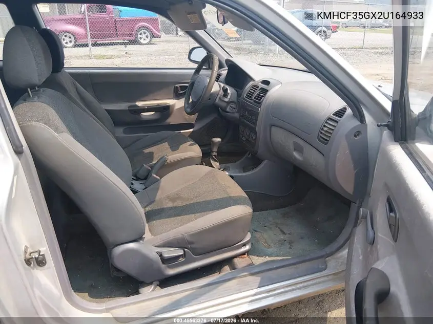 2002 Hyundai Accent L VIN: KMHCF35GX2U164933 Lot: 45563376