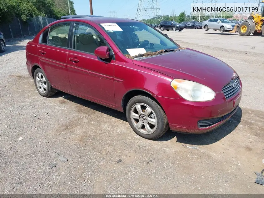 2006 Hyundai Accent Gls VIN: KMHCN46C56U017199 Lot: 45646683