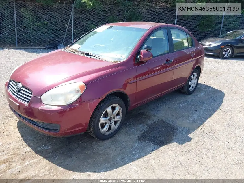 2006 Hyundai Accent Gls VIN: KMHCN46C56U017199 Lot: 45646683