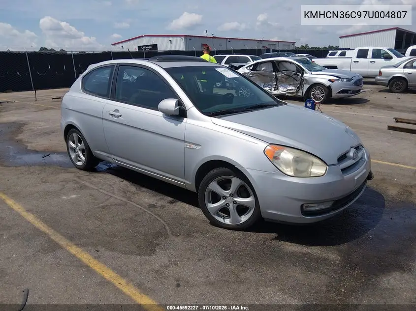 2007 Hyundai Accent Se VIN: KMHCN36C97U004807 Lot: 45592227