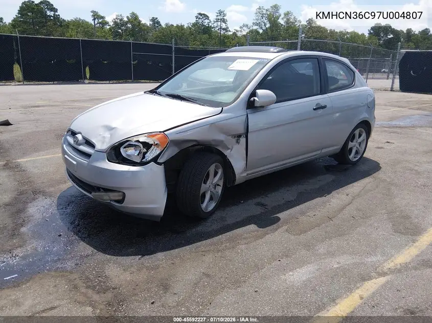 2007 Hyundai Accent Se VIN: KMHCN36C97U004807 Lot: 45592227