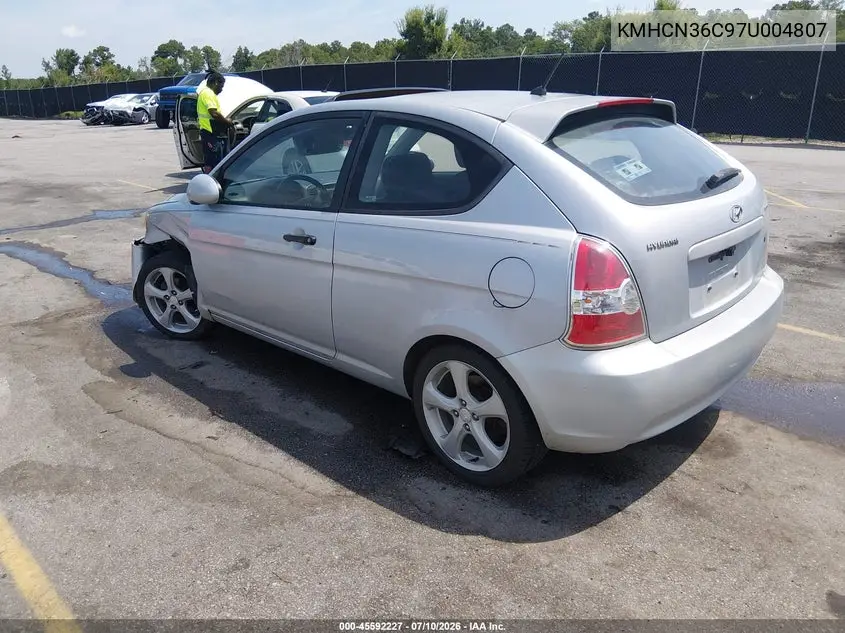 2007 Hyundai Accent Se VIN: KMHCN36C97U004807 Lot: 45592227