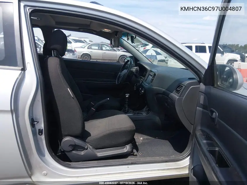 2007 Hyundai Accent Se VIN: KMHCN36C97U004807 Lot: 45592227