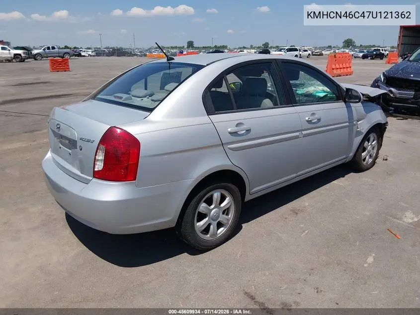 2007 Hyundai Accent Gls VIN: KMHCN46C47U121362 Lot: 45609934