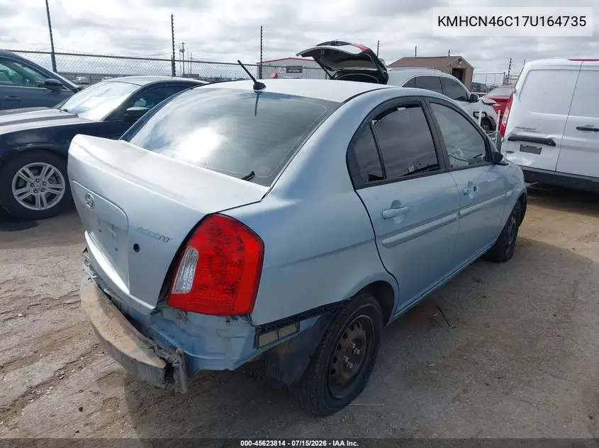 2007 Hyundai Accent Gls VIN: KMHCN46C17U164735 Lot: 45623814