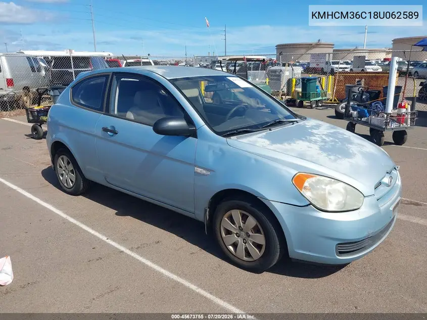 2008 Hyundai Accent Gs VIN: KMHCM36C18U062589 Lot: 45673755