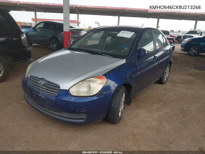 2008 Hyundai Accent Gls VIN: KMHCN46CX8U213268 Lot: 45674757