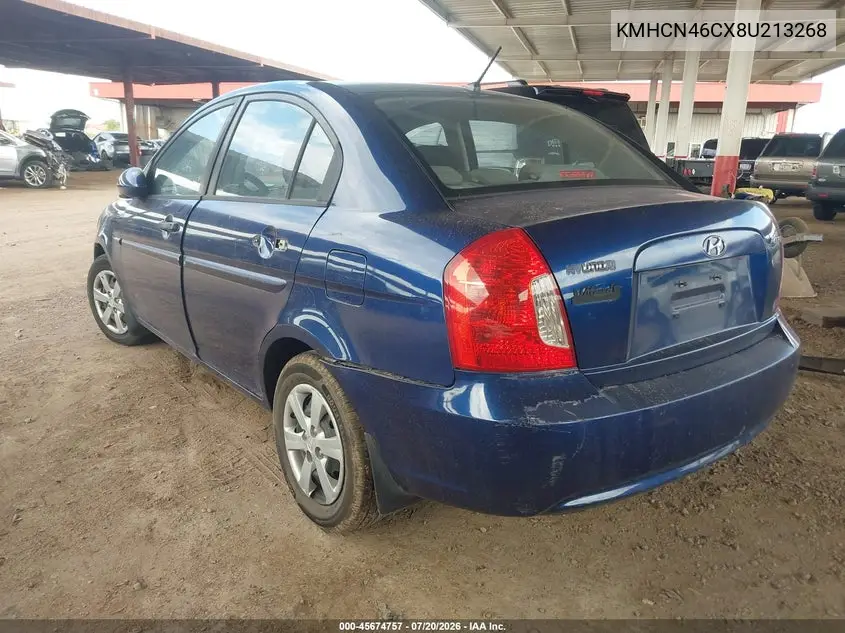2008 Hyundai Accent Gls VIN: KMHCN46CX8U213268 Lot: 45674757