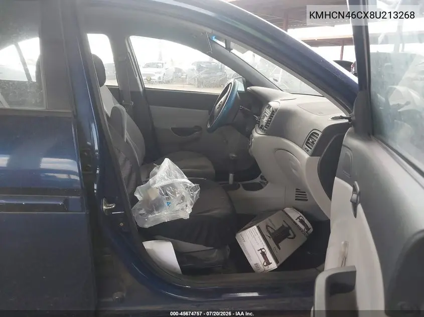 2008 Hyundai Accent Gls VIN: KMHCN46CX8U213268 Lot: 45674757