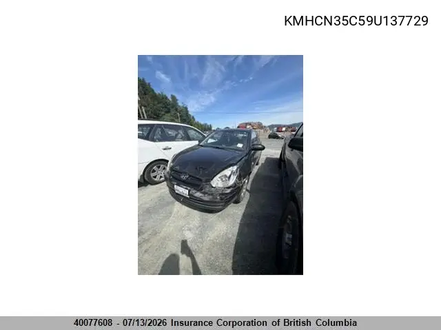 2009 Hyundai Accent Se VIN: KMHCN35C59U137729 Lot: 40077608