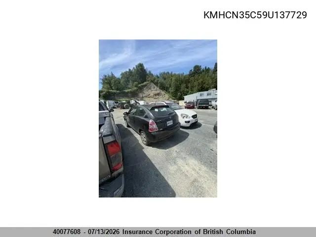 2009 Hyundai Accent Se VIN: KMHCN35C59U137729 Lot: 40077608