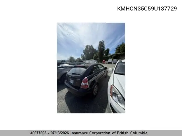 2009 Hyundai Accent Se VIN: KMHCN35C59U137729 Lot: 40077608