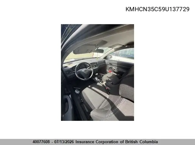 2009 Hyundai Accent Se VIN: KMHCN35C59U137729 Lot: 40077608