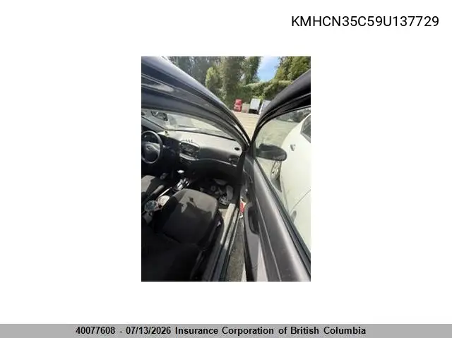 2009 Hyundai Accent Se VIN: KMHCN35C59U137729 Lot: 40077608