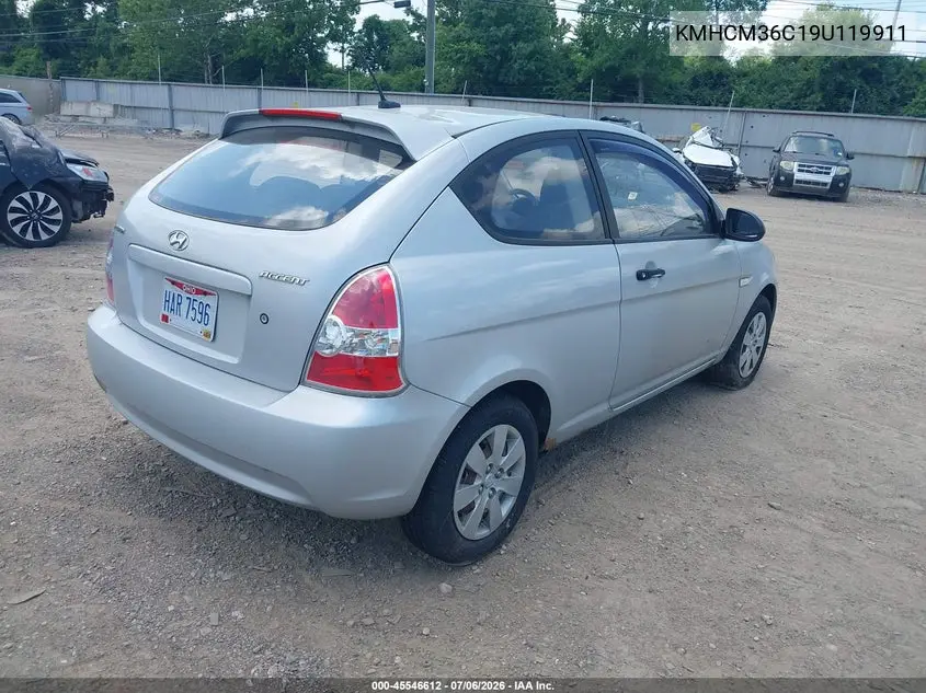 2009 Hyundai Accent Gs VIN: KMHCM36C19U119911 Lot: 45546612