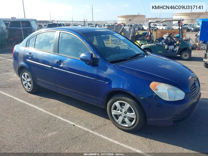 2009 Hyundai Accent Gls VIN: KMHCN46C09U317141 Lot: 45666914