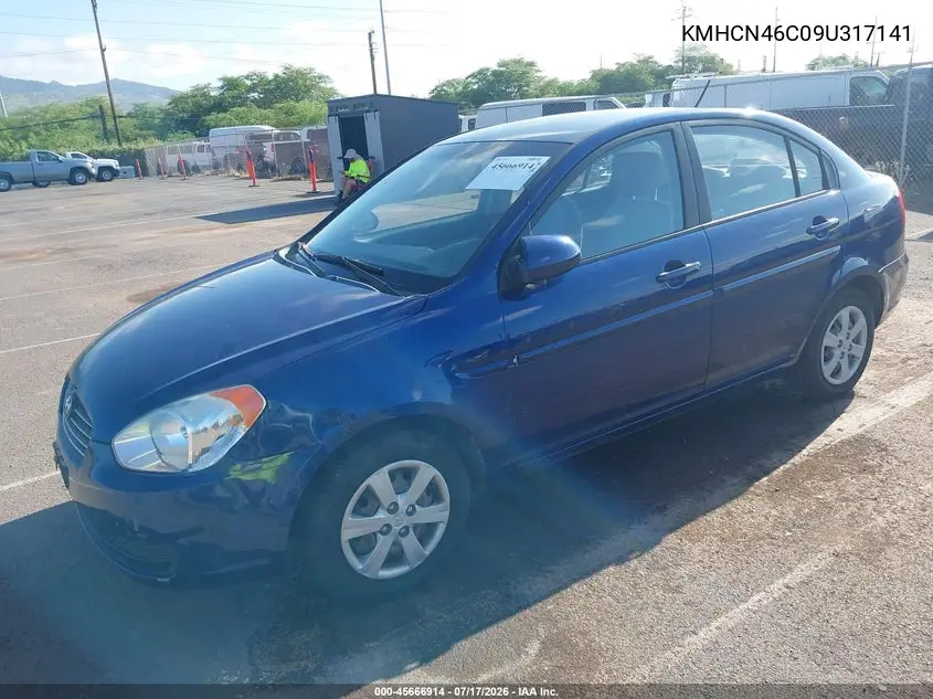 2009 Hyundai Accent Gls VIN: KMHCN46C09U317141 Lot: 45666914
