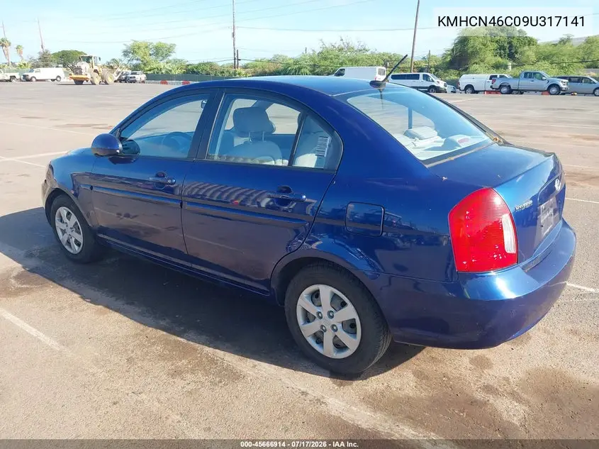 2009 Hyundai Accent Gls VIN: KMHCN46C09U317141 Lot: 45666914