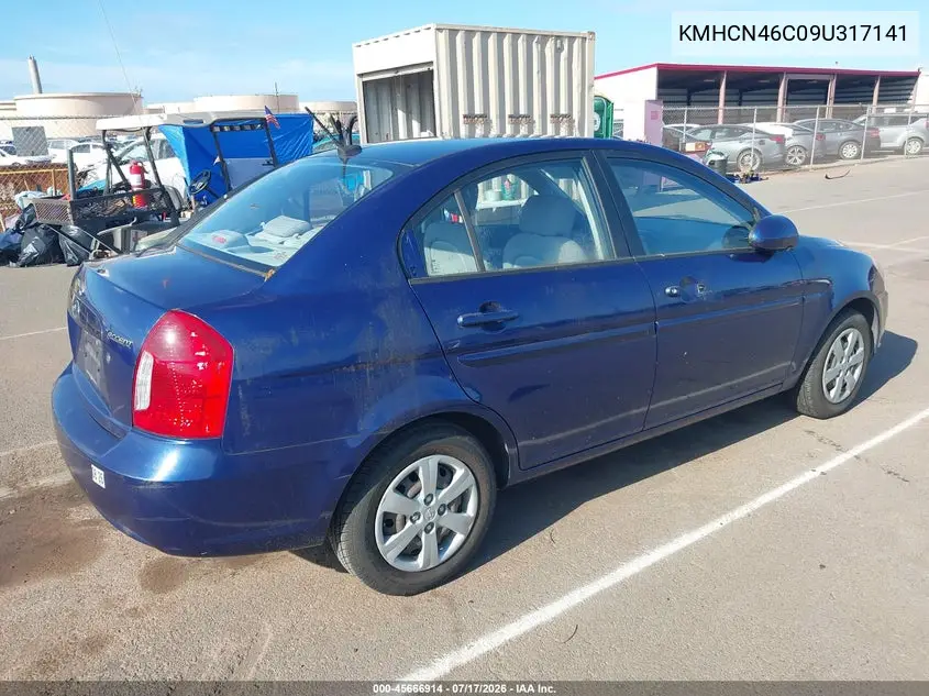 2009 Hyundai Accent Gls VIN: KMHCN46C09U317141 Lot: 45666914