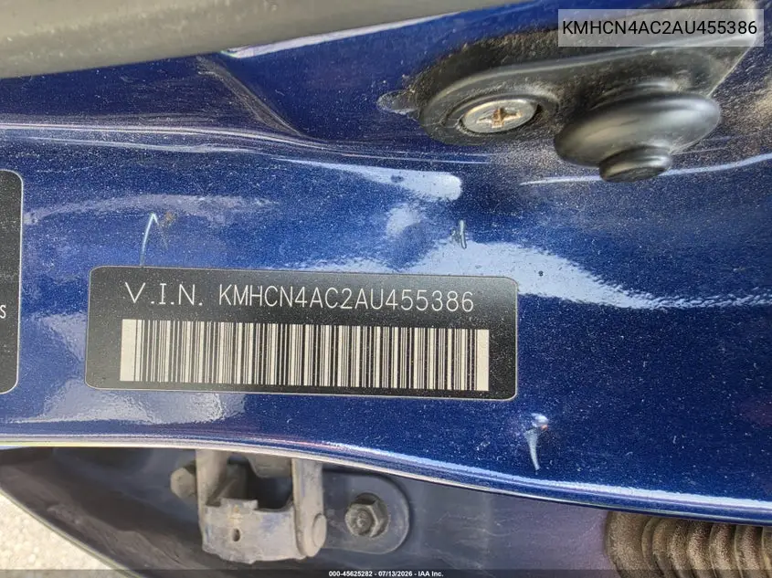 2010 Hyundai Accent Gls VIN: KMHCN4AC2AU455386 Lot: 45625282
