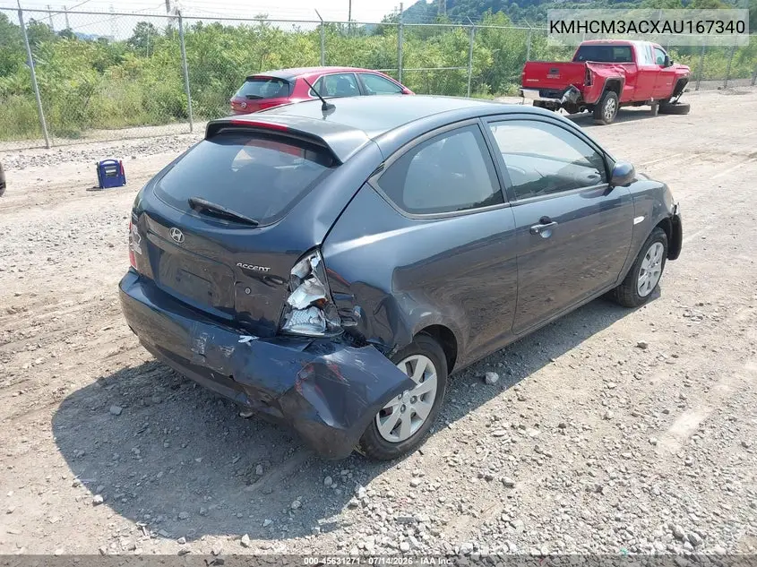 2010 Hyundai Accent Gs VIN: KMHCM3ACXAU167340 Lot: 45631271