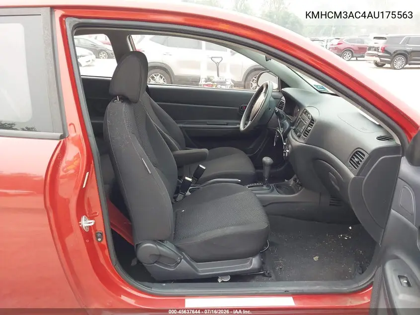 2010 Hyundai Accent Gs VIN: KMHCM3AC4AU175563 Lot: 45637644