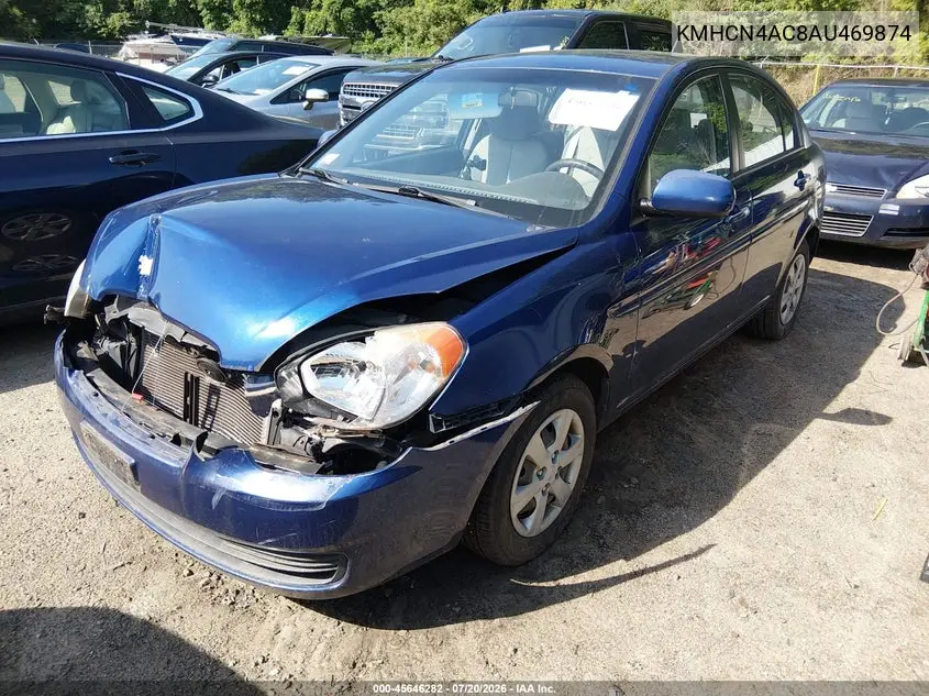 2010 Hyundai Accent Gls VIN: KMHCN4AC8AU469874 Lot: 45646282