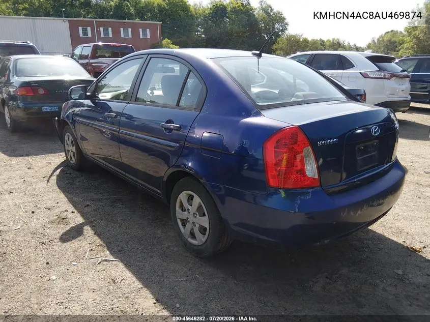 2010 Hyundai Accent Gls VIN: KMHCN4AC8AU469874 Lot: 45646282