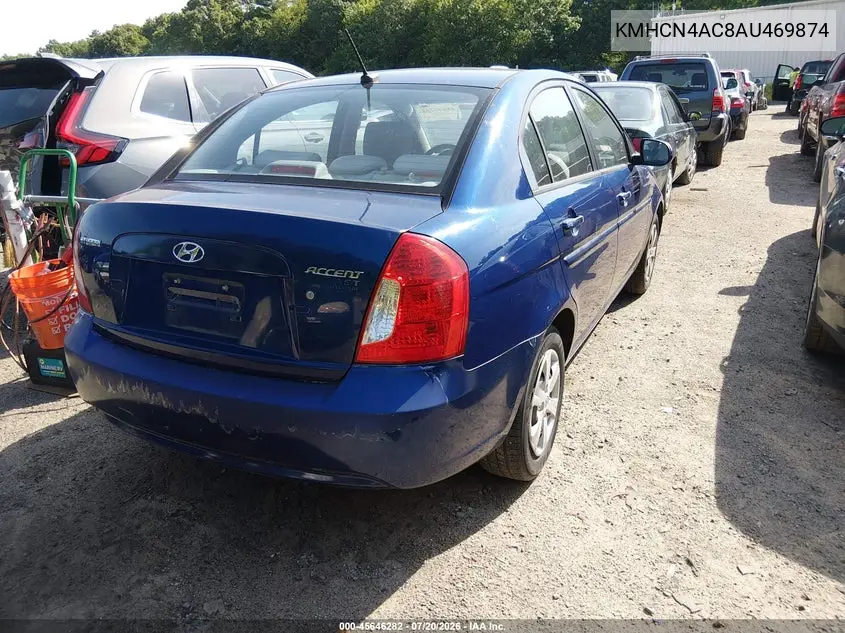 2010 Hyundai Accent Gls VIN: KMHCN4AC8AU469874 Lot: 45646282