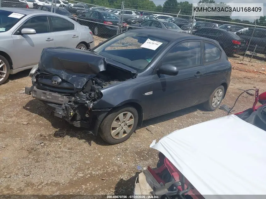 2010 Hyundai Accent Gs VIN: KMHCM3AC3AU168409 Lot: 45670756