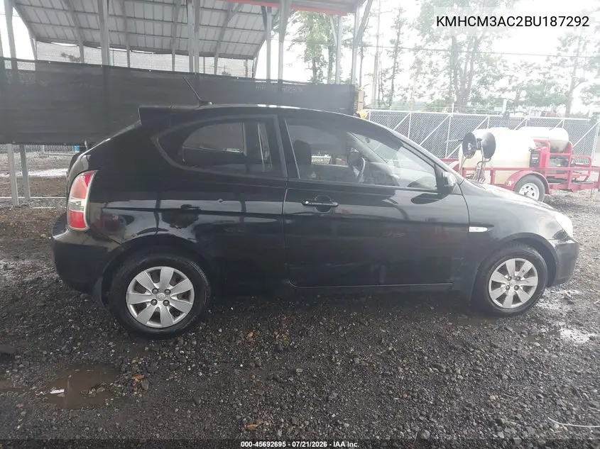 2011 Hyundai Accent Gs VIN: KMHCM3AC2BU187292 Lot: 45692695