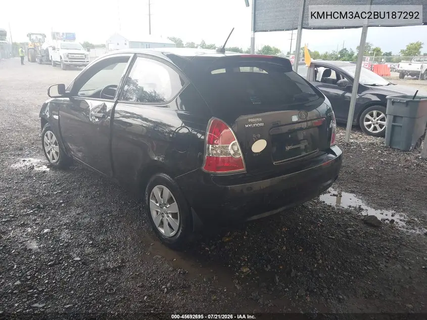 2011 Hyundai Accent Gs VIN: KMHCM3AC2BU187292 Lot: 45692695