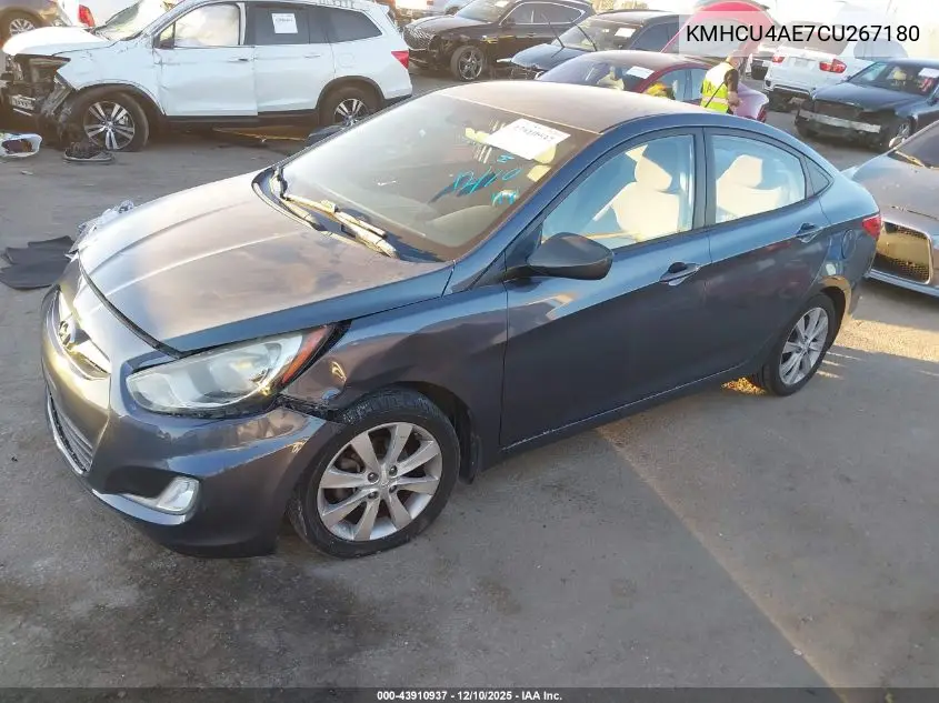 KMHCU4AE7CU267180 2012 Hyundai Accent Gls
