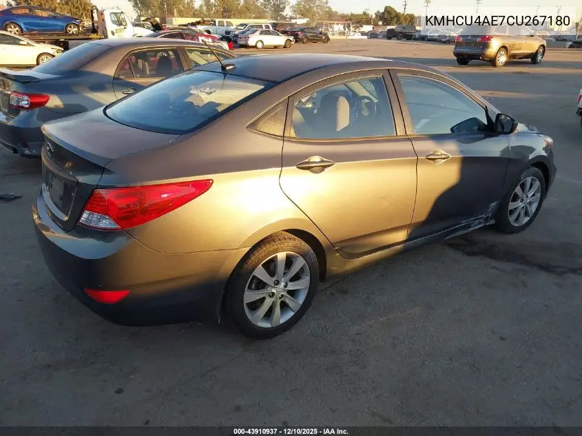 KMHCU4AE7CU267180 2012 Hyundai Accent Gls