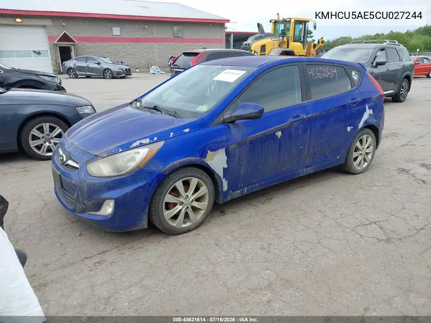 2012 Hyundai Accent Se VIN: KMHCU5AE5CU027244 Lot: 45621614