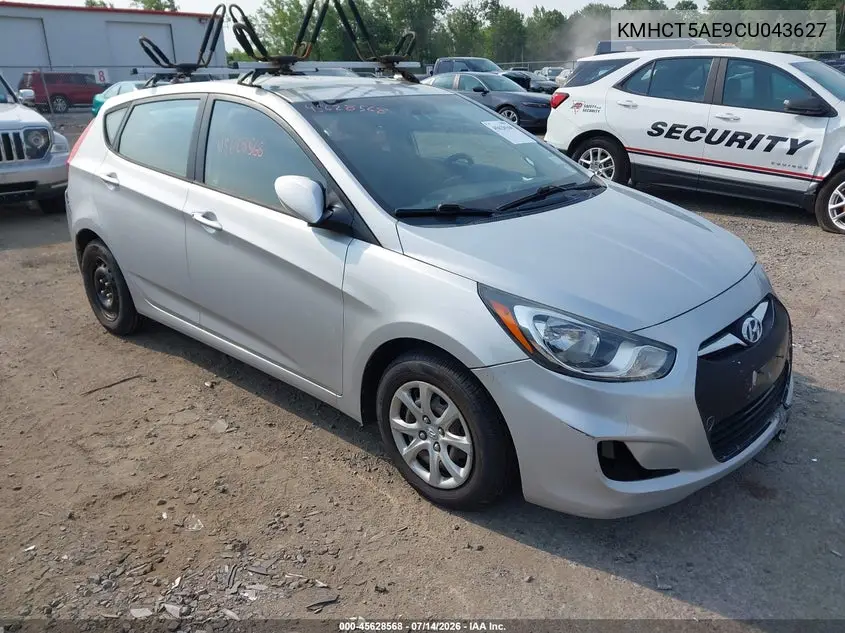 2012 Hyundai Accent Gs VIN: KMHCT5AE9CU043627 Lot: 45628568