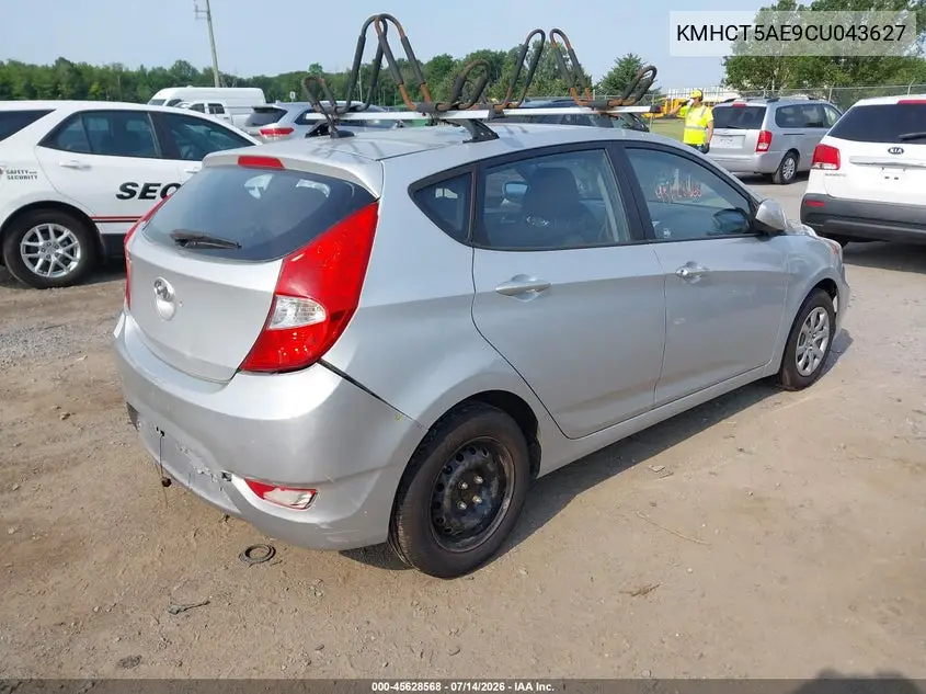 2012 Hyundai Accent Gs VIN: KMHCT5AE9CU043627 Lot: 45628568