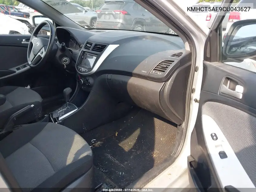 2012 Hyundai Accent Gs VIN: KMHCT5AE9CU043627 Lot: 45628568