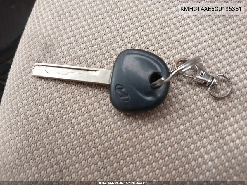 2012 Hyundai Accent Gls VIN: KMHCT4AE5CU195351 Lot: 45644769