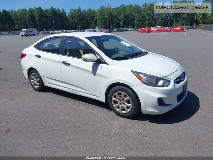 2012 Hyundai Accent Gls VIN: KMHCT4AE6CU066468 Lot: 45653047