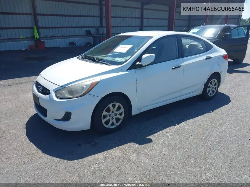 2012 Hyundai Accent Gls VIN: KMHCT4AE6CU066468 Lot: 45653047