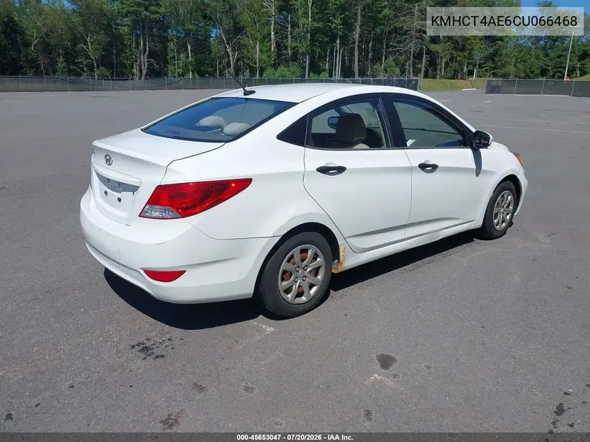 2012 Hyundai Accent Gls VIN: KMHCT4AE6CU066468 Lot: 45653047