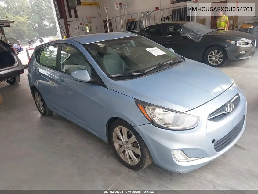 2012 Hyundai Accent Se VIN: KMHCU5AEXCU054701 Lot: 45660693