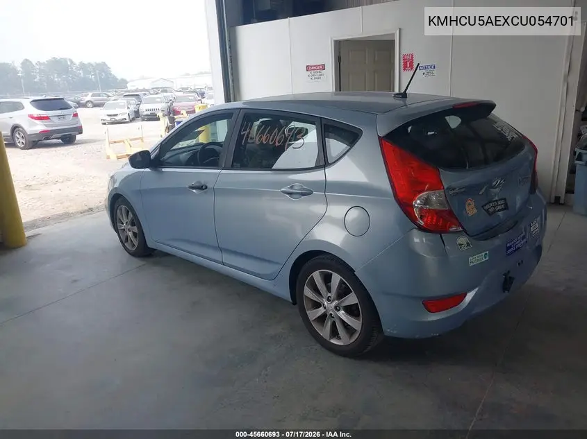 2012 Hyundai Accent Se VIN: KMHCU5AEXCU054701 Lot: 45660693